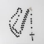 Wooden Bead Rosary Black
